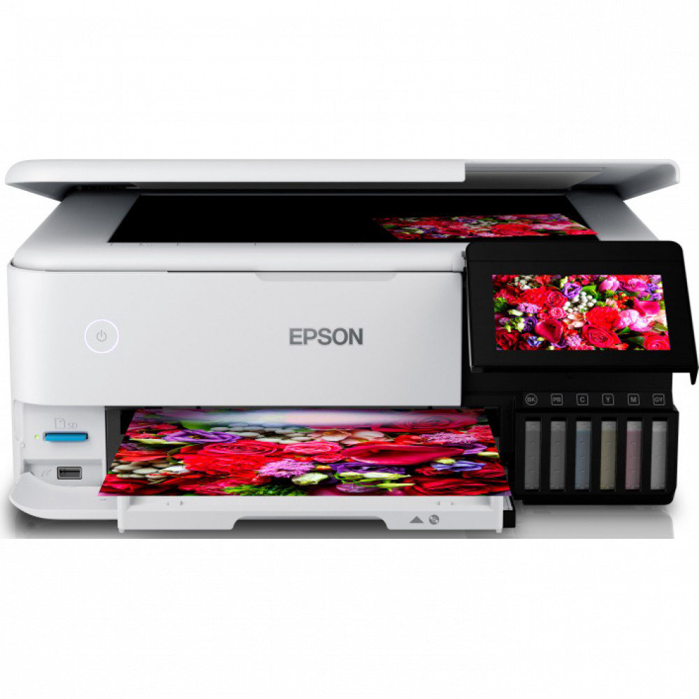 МФУ Epson L8160 фабрика печати Wi-Fi белое
