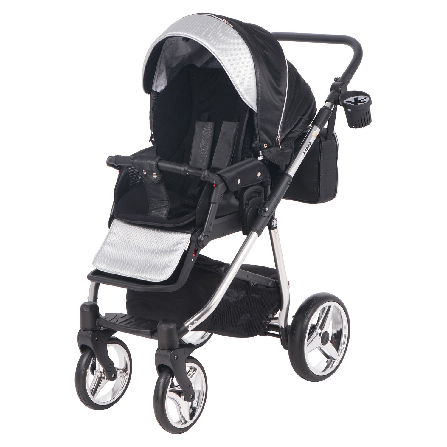 Коляска 3в1 Adamex Sierra SE SR404 Black/Grey купить,NaN
