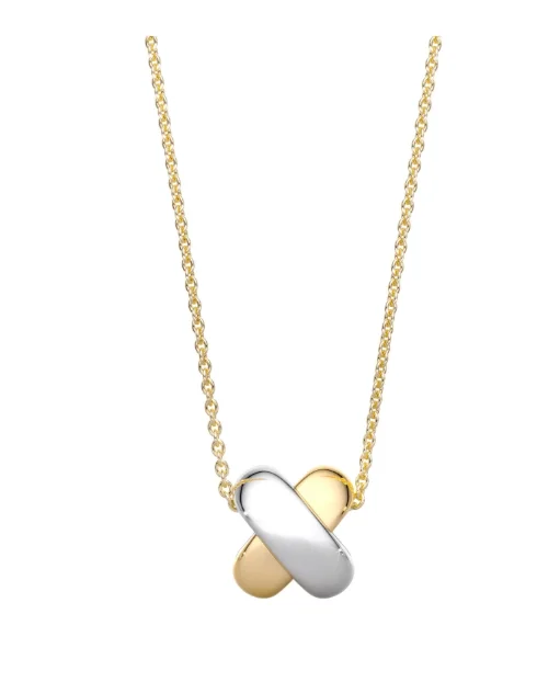 Колье Tirisi Kisses TM3060(2T) желтое золото 19.4 гр, серебро 09.6 гр 45см  купить,520000