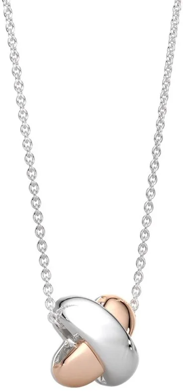 Колье Tirisi Kisses TM3058(2P) розовое золото 0.18 гр, серебро 2.95гр 45см  купить,NaN