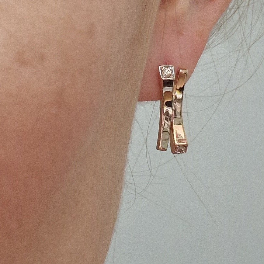 Серьги Deimantas 103670900 2,99гр 0,125ct. купить,NaN