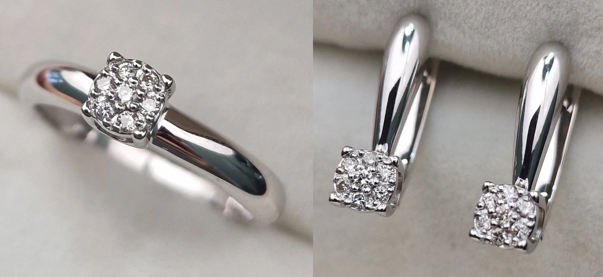 Комплект Deimantas 105102646 0,066ct 0,14ct. купить,NaN
