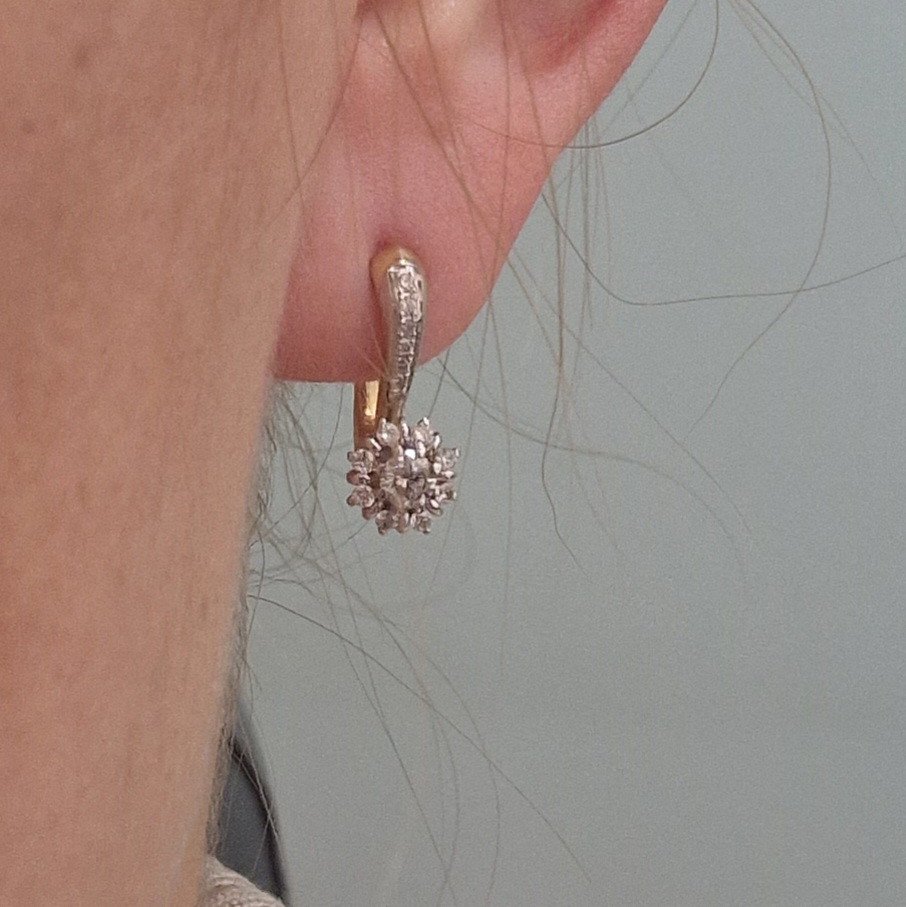 Серьги Deimantas 104841305 3,02гр 0,56ct. купить,NaN