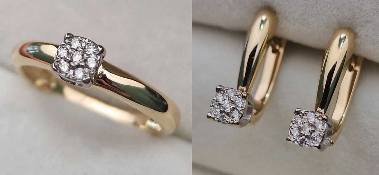 Комплект Deimantas 105102690 0,064ct 0,14ct. купить,NaN
