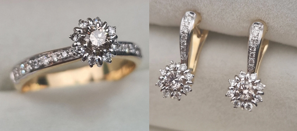 Комплект Deimantas 104855964 0,42ct 0,56ct. купить,NaN