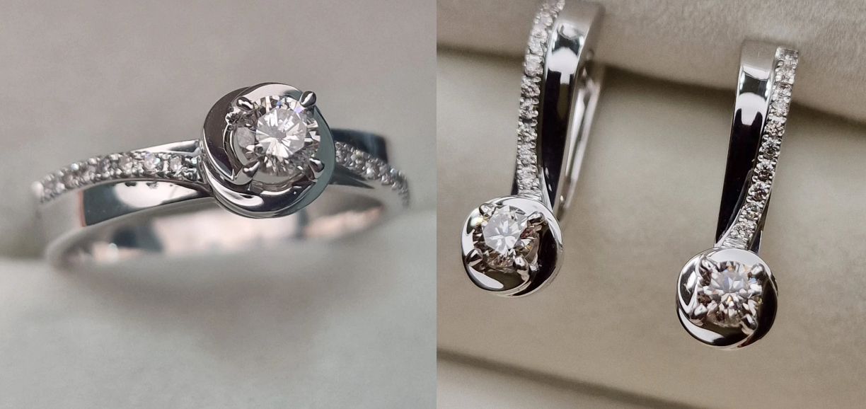 Комплект Deimantas 104856948 0,31ct 0,59ct. купить,NaN
