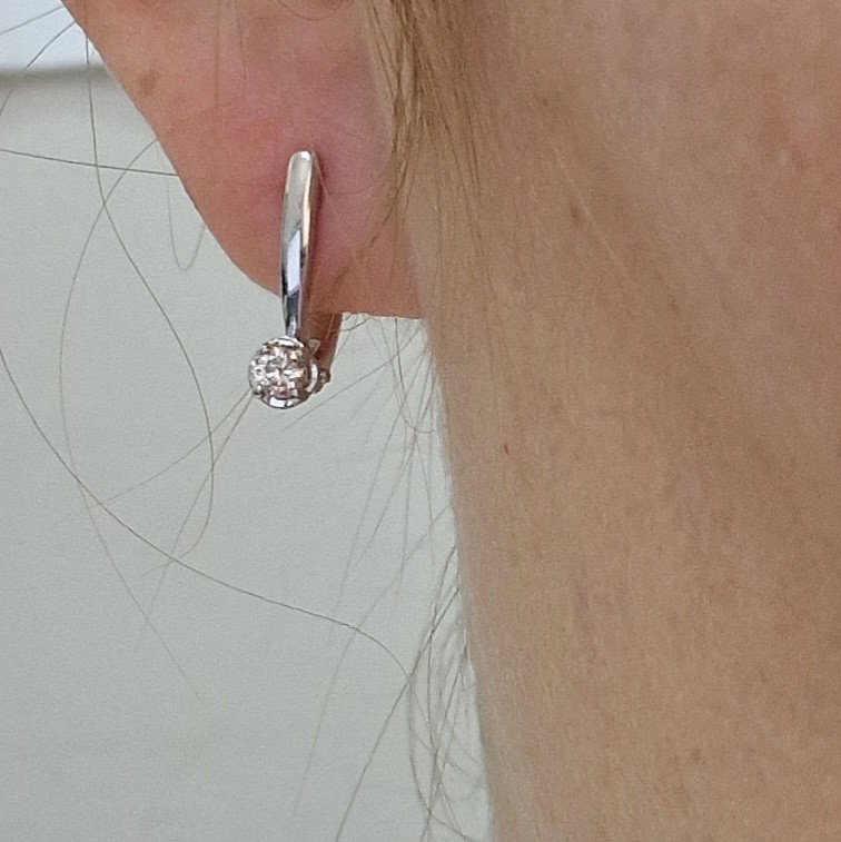 Серьги Deimantas 104885460 2,36гр 0,202ct. купить,NaN
