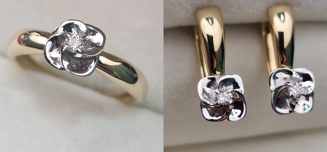 Комплект Deimantas 104892192 0,053ct 0,087ct. купить,NaN
