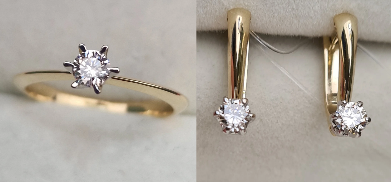 Комплект Deimantas 103880461 0,195ct 0,42ct. купить,NaN
