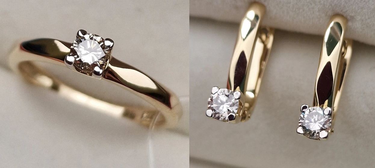 Комплект Deimantas 103880522 0,23ct 0,54ct. купить,NaN