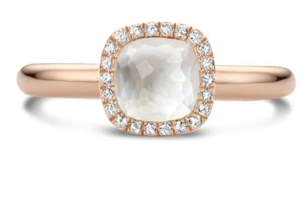 Кольцо Tirisi Milano Sweeties TR9624WMQP розовое золото 17.4р 3.25гр  купить,NaN