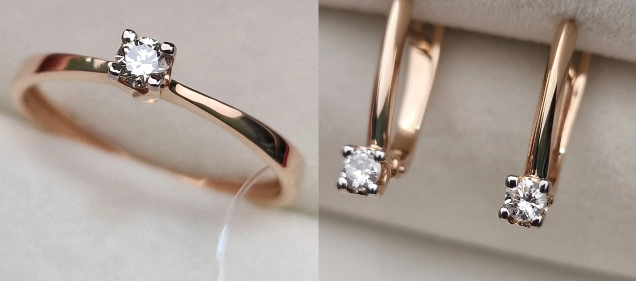 Комплект Deimantas 103880825 0,112ct 0,22ct. купить,NaN