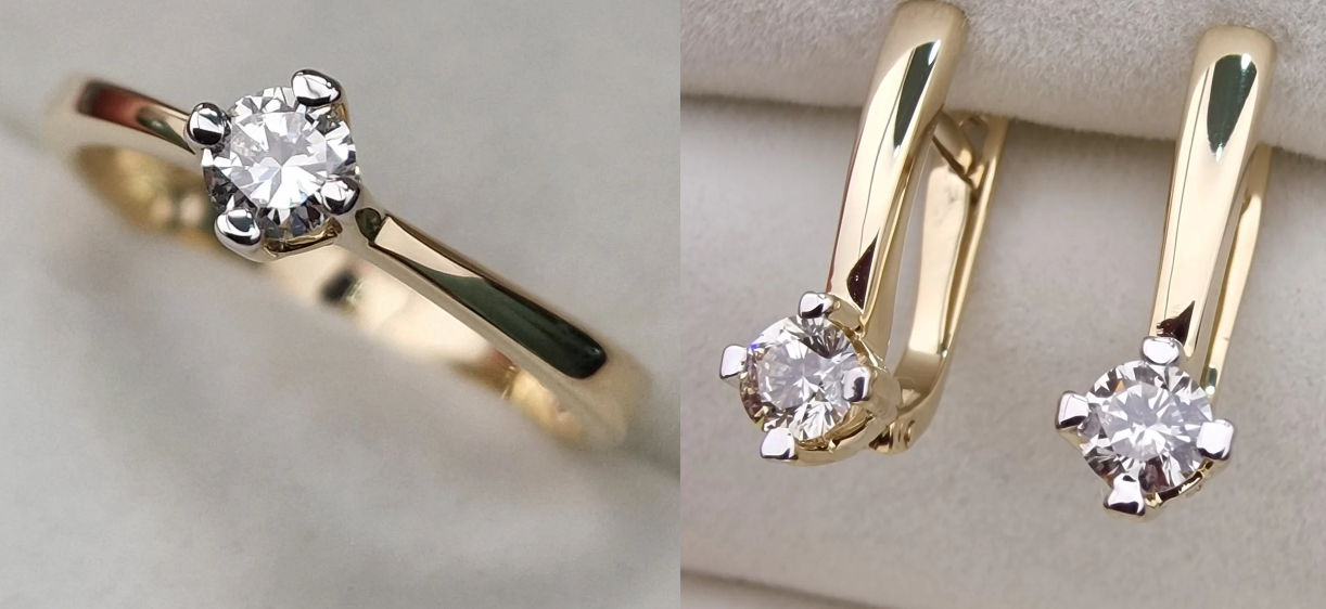Комплект Deimantas 104894276 0,23ct 0,48ct. купить,NaN
