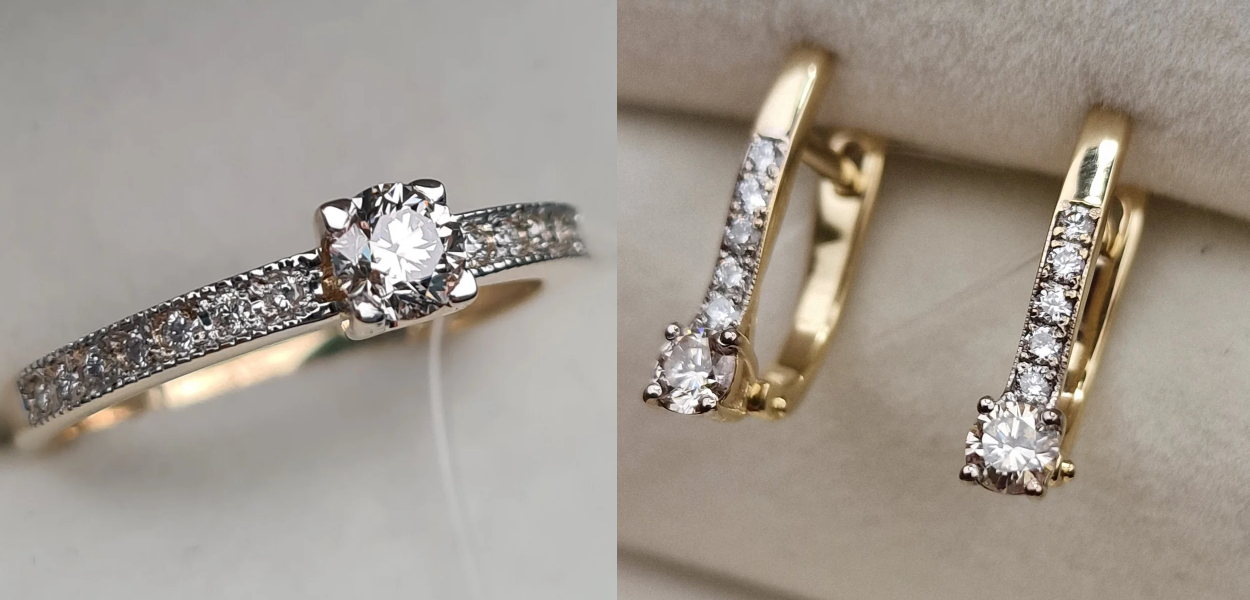 Комплект Deimantas 104898421 0,49ct 0,46ct. купить,NaN