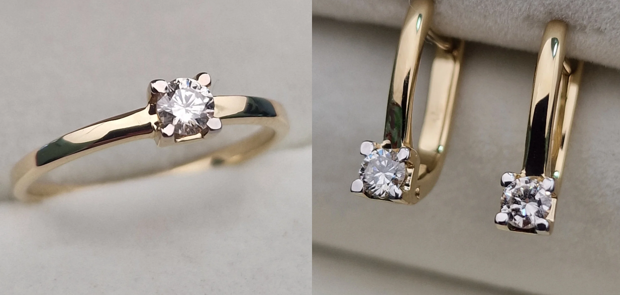 Комплект Deimantas 104895356 0,17ct 0,30ct. купить,NaN