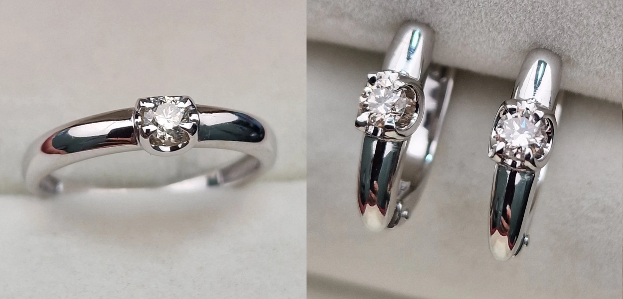 Комплект Deimantas 104898454 0,134ct 0,274ct. купить,NaN