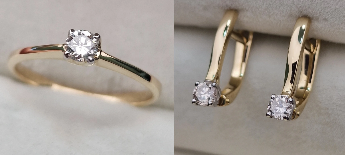Комплект Deimantas 104895470 0,17ct 0,392ct. купить,NaN