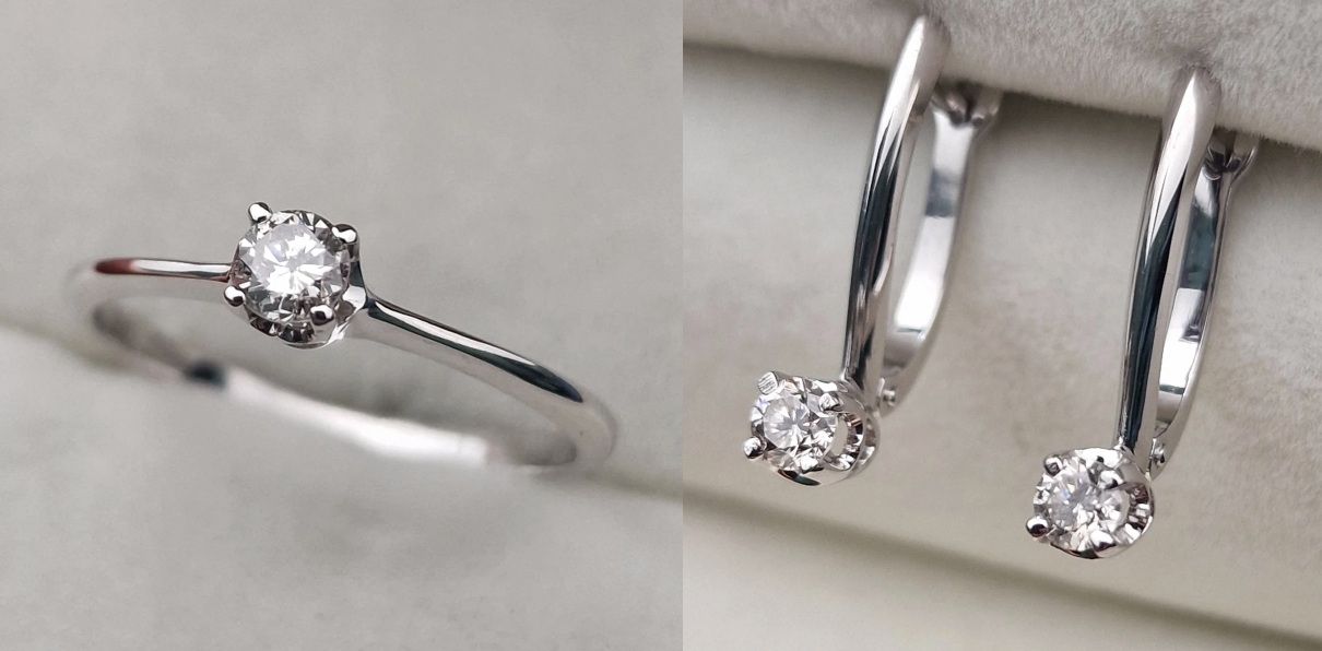 Комплект Deimantas 105267269 0,17ct 0,30ct. купить,NaN
