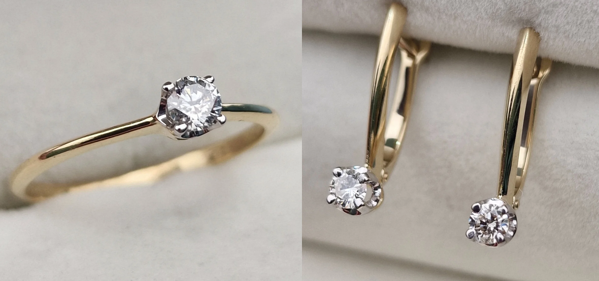 Комплект Deimantas 105267315 0,17ct 0,30ct. купить,NaN