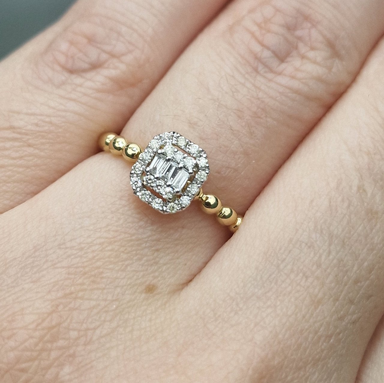 Кольцо Deimantas 104928298 16,5р 3,1гр 0,22ct. купить,NaN