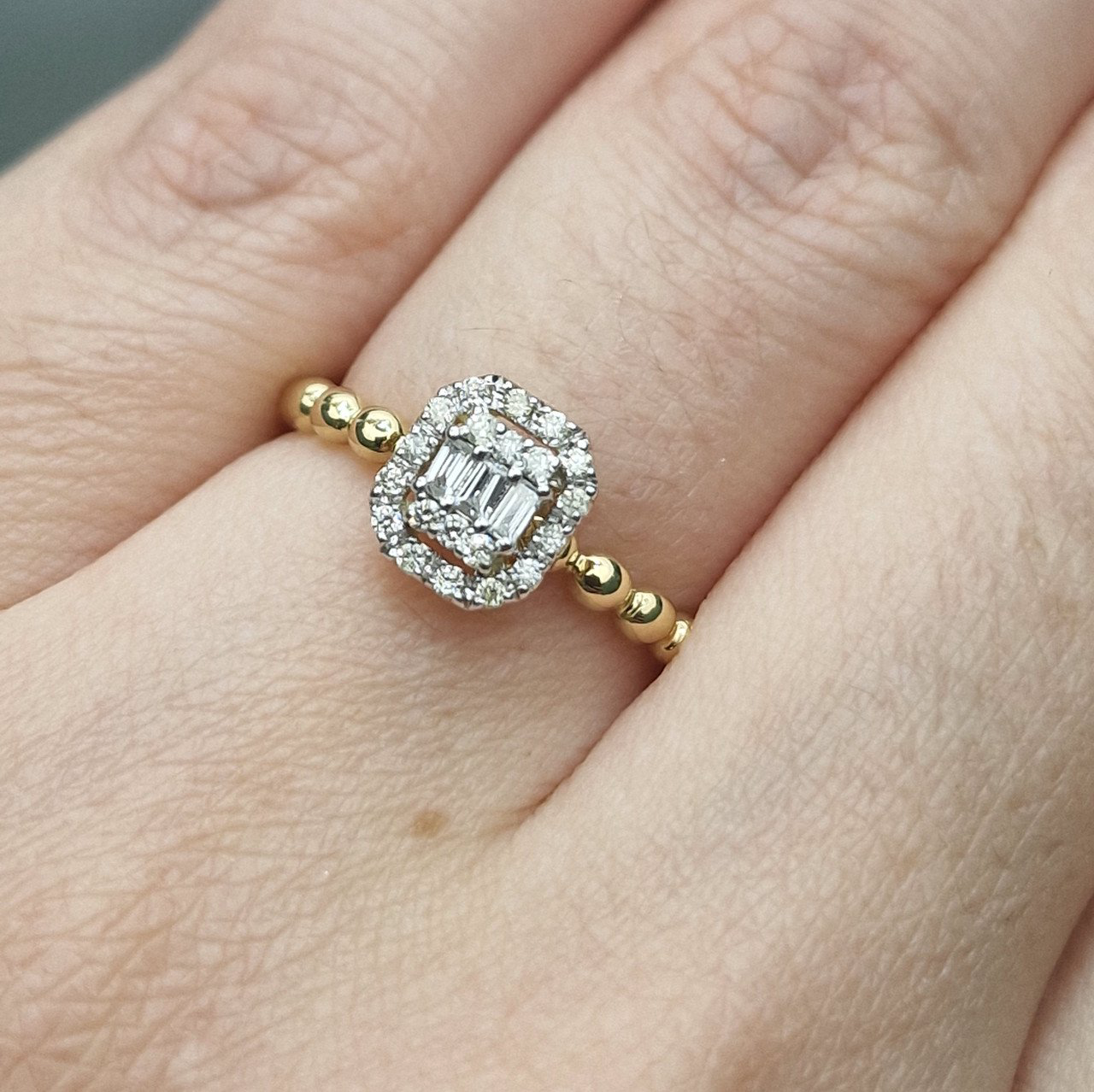 Кольцо Deimantas 104928298 16,5р 3,1гр 0,22ct. купить,NaN