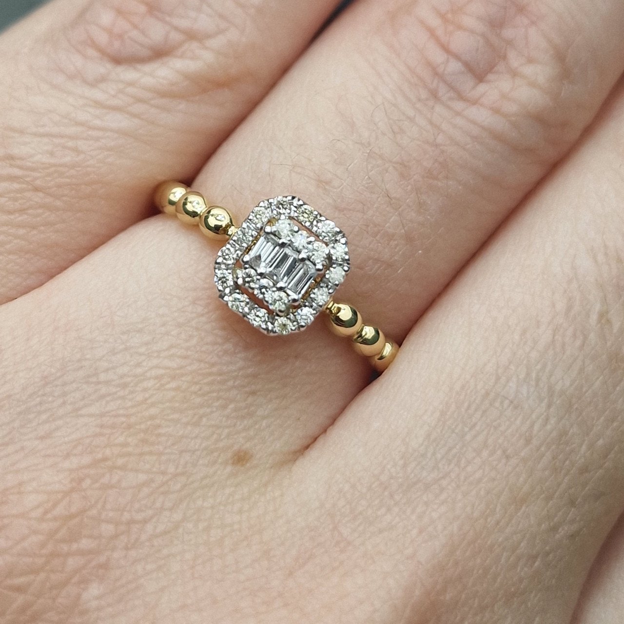 Кольцо Deimantas 104928298 16,5р 3,1гр 0,22ct. купить,NaN