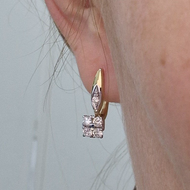 Серьги Deimantas 104943340 3,24гр 0,69ct. купить,NaN