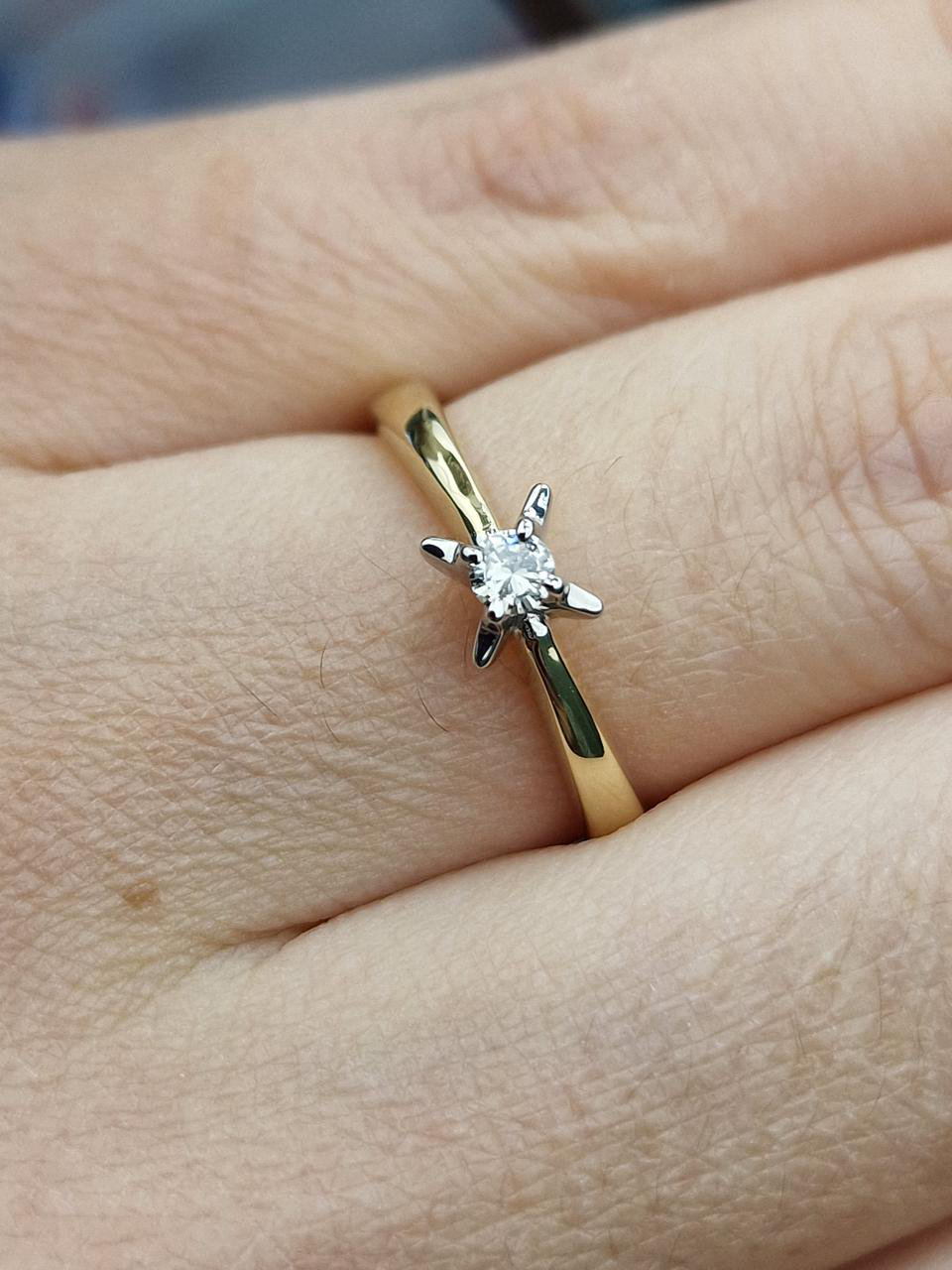 Кольцо Deimantas 104563936 16,5р 2,84гр 0,071ct. купить,NaN