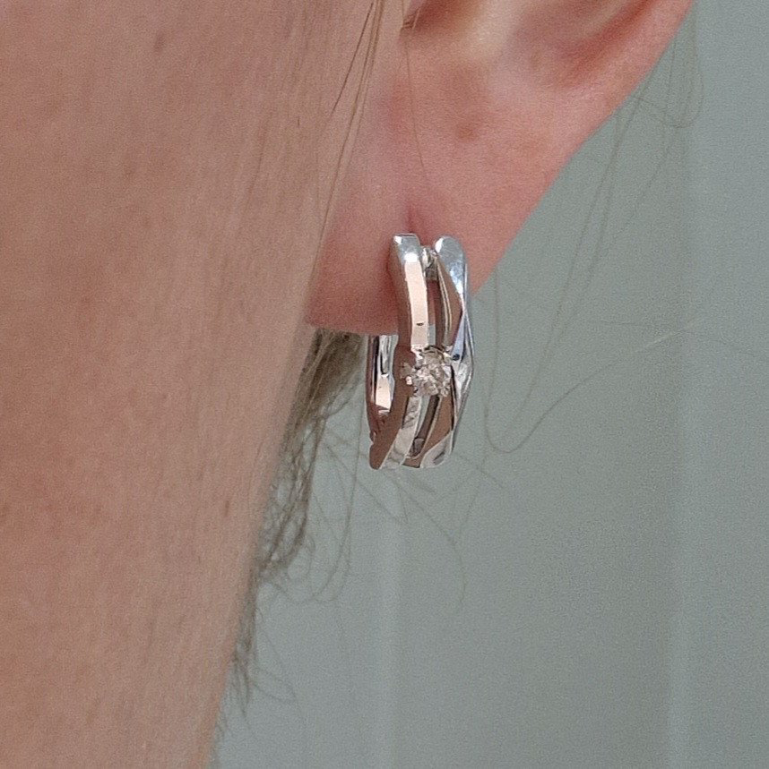 Серьги Deimantas 104564154 4,42гр 0,194ct. купить,NaN