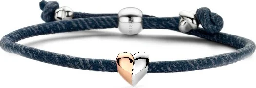 Браслет-шнурок Tirisi Love TM2234DN(2P) розовое золото 0.42гр, серебро 4.98гр синий 25см купить,160000