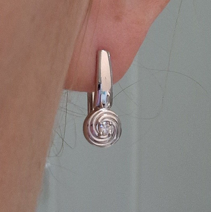 Серьги Deimantas 104564178 3,71гр 0,127ct. купить,NaN
