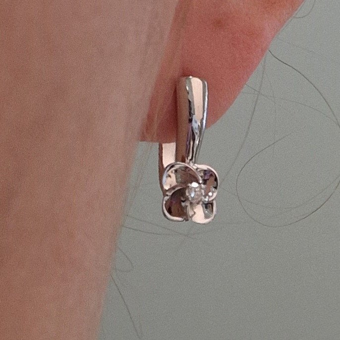 Серьги Deimantas 104564213 3,42гр 0,094ct. купить,NaN