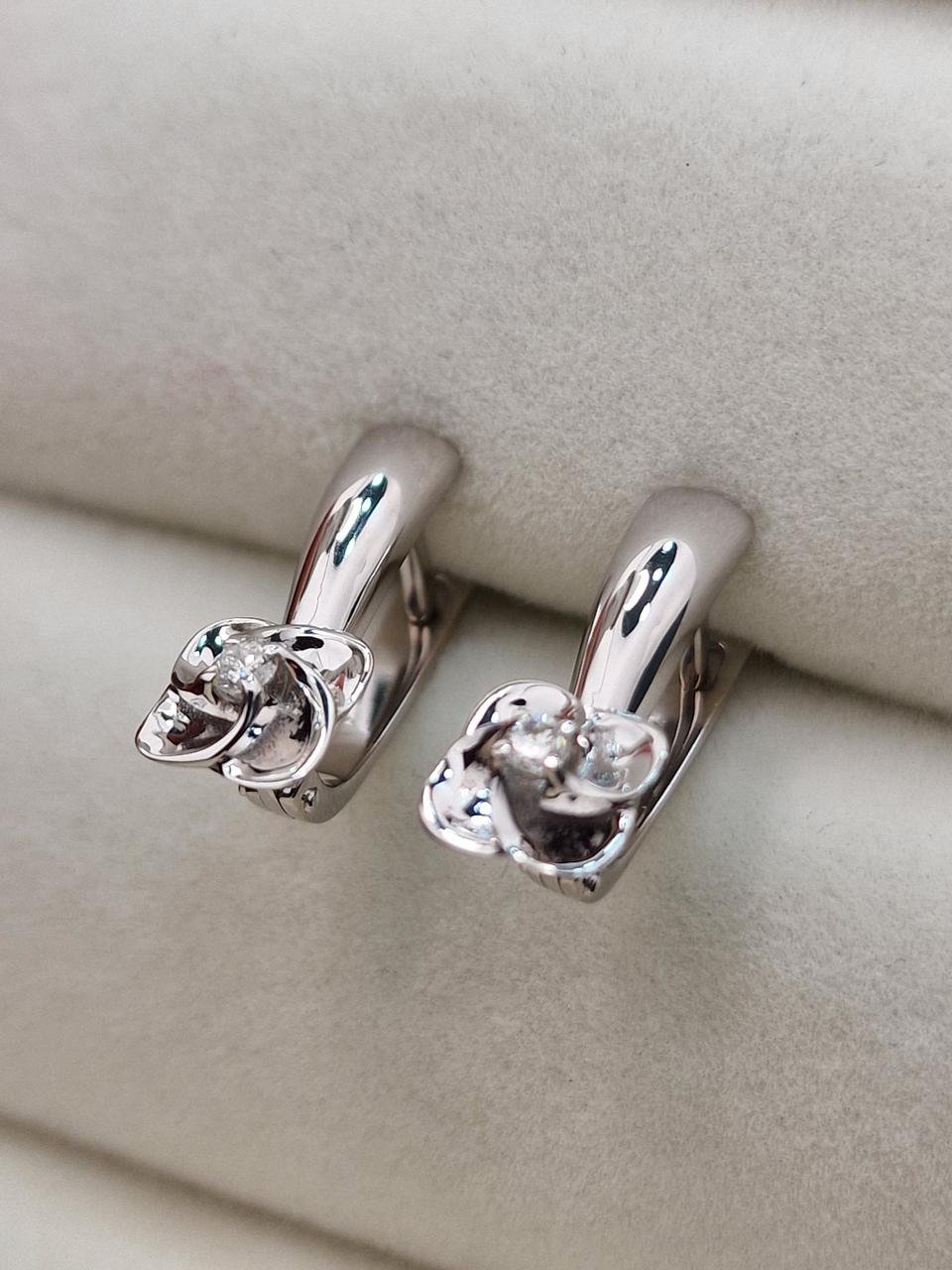 Серьги Deimantas 104564213 3,42гр 0,094ct. купить,NaN
