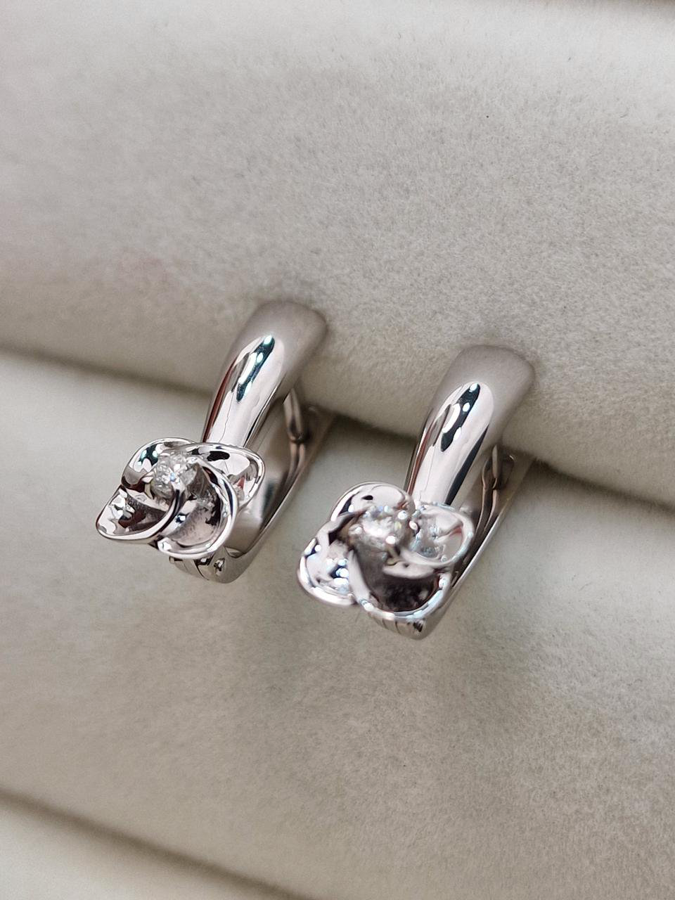 Серьги Deimantas 104564213 3,42гр 0,094ct. купить,NaN