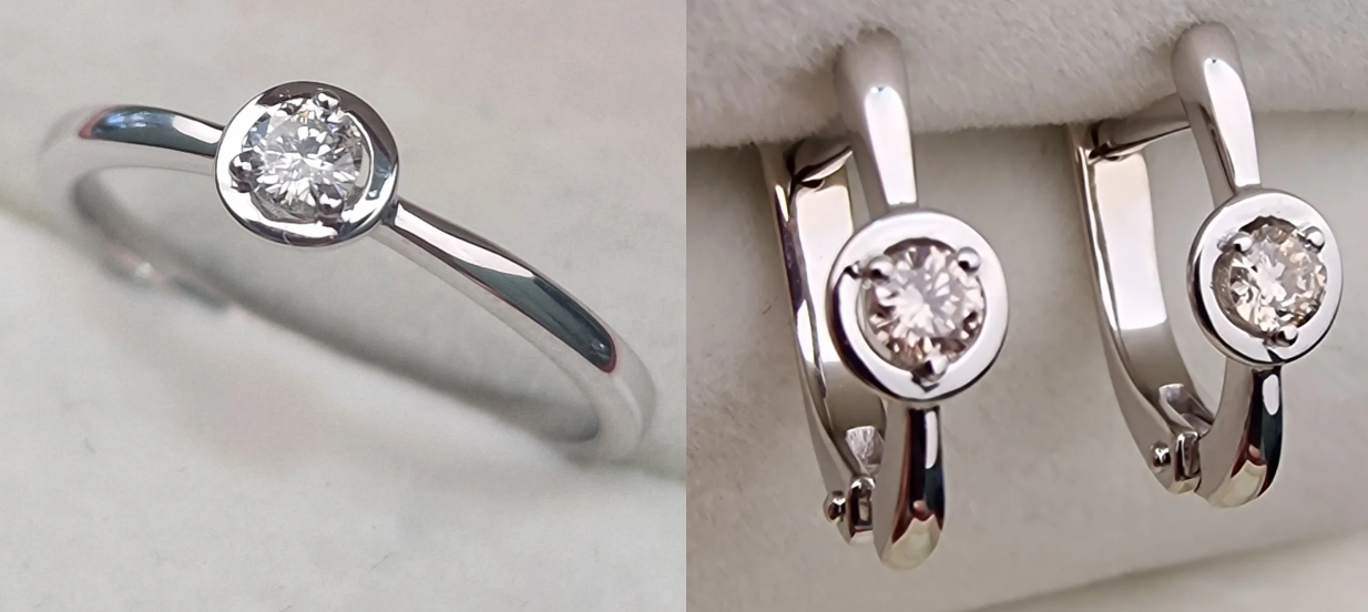 Комплект Deimantas 104589771 0,12ct 0,198ct. купить,NaN