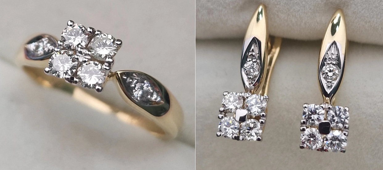 Комплект Deimantas 104988209 0,39ct 0,69ct. купить,NaN
