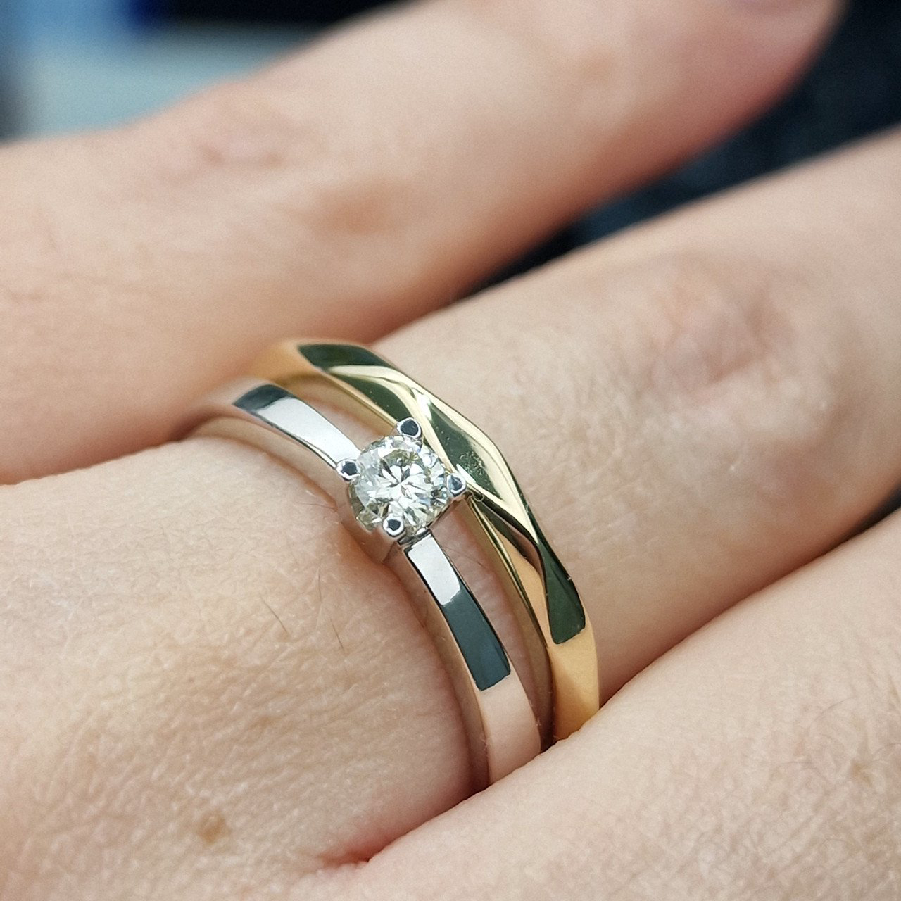Кольцо Deimantas 104591320 18,5р 3,63гр 0,17ct. купить,NaN