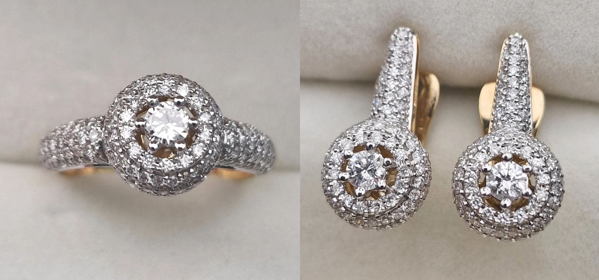 Комплект Deimantas 104990380 1,11ct 1,6ct. купить,NaN