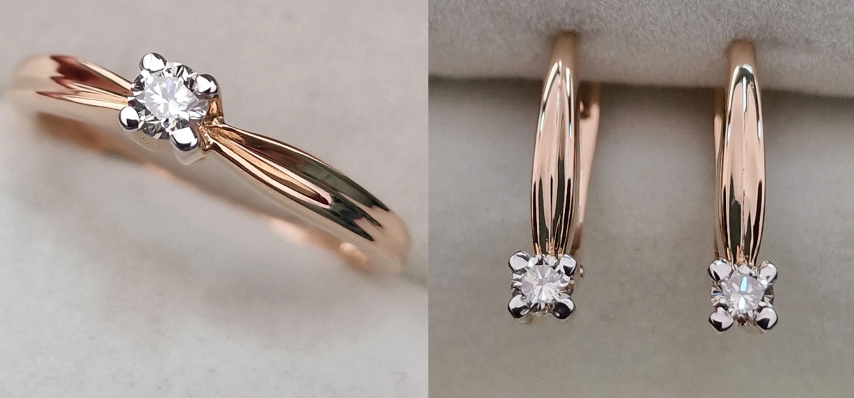 Комплект Deimantas 104658884 0,12ct 0,273ct. купить,NaN