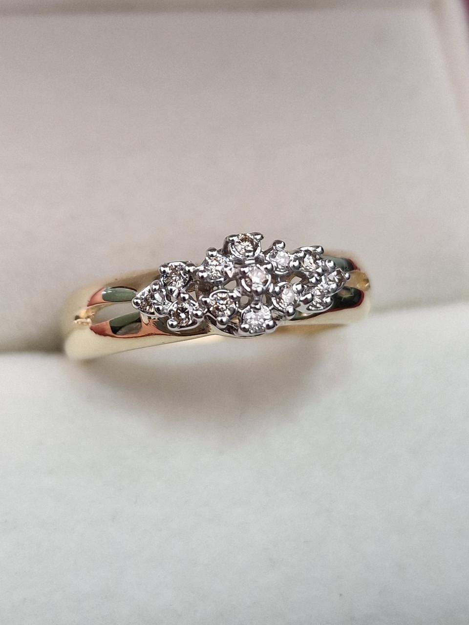 Кольцо Deimantas 104731709 17,5р 3,72гр 0,17ct. купить,NaN