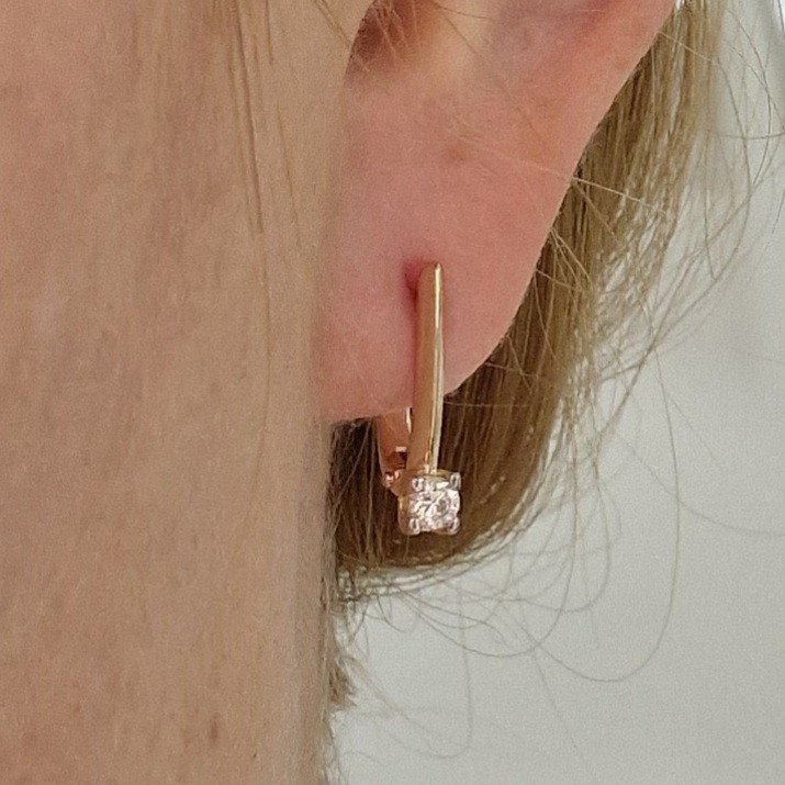 Серьги Deimantas 103331818 2,17гр 0,22ct. купить,NaN