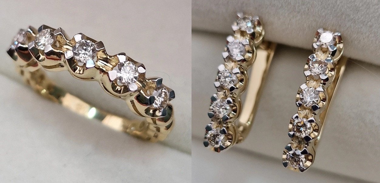 Комплект Deimantas 104828805 0,26ct 0,51ct. купить,NaN