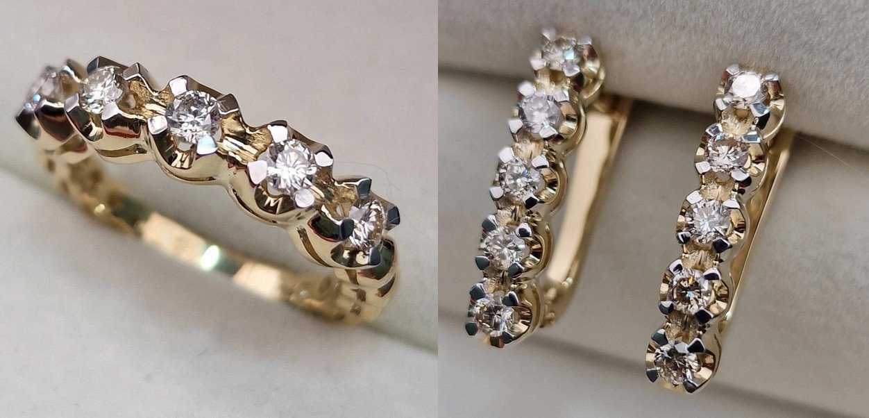 Комплект Deimantas 104828805 0,26ct 0,51ct. купить,NaN