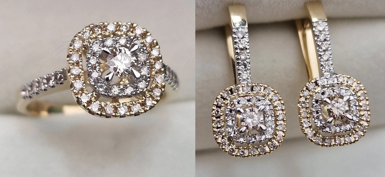 Комплект Deimantas 104829226 0,513ct 0,886ct. купить,NaN