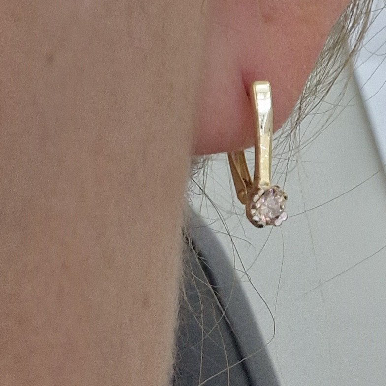 Серьги Deimantas 103384120 2,39гр 0,50ct. купить,NaN