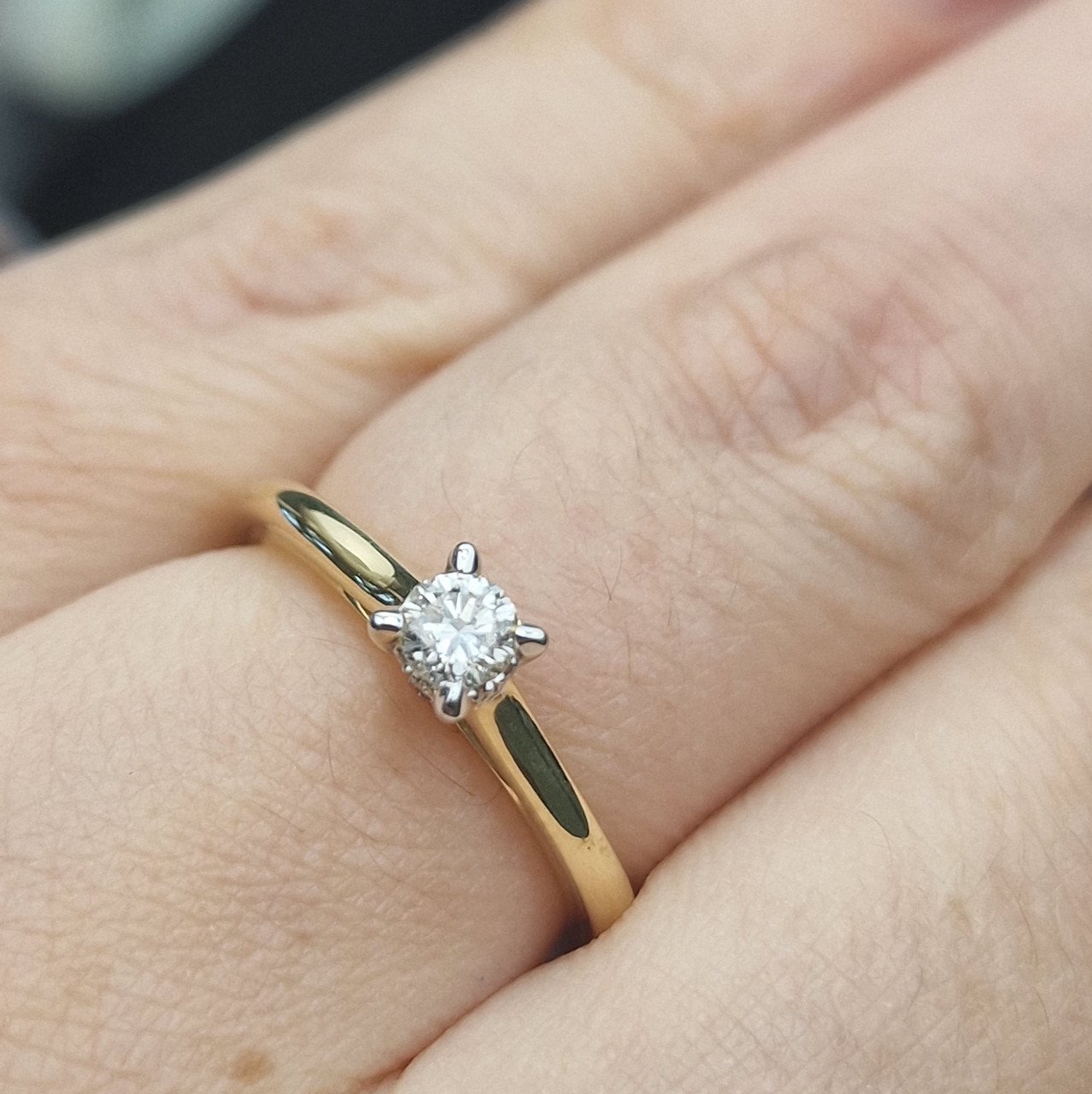 Кольцо Deimantas 104832565 16,5р 3,41гр 0,25ct. купить,NaN