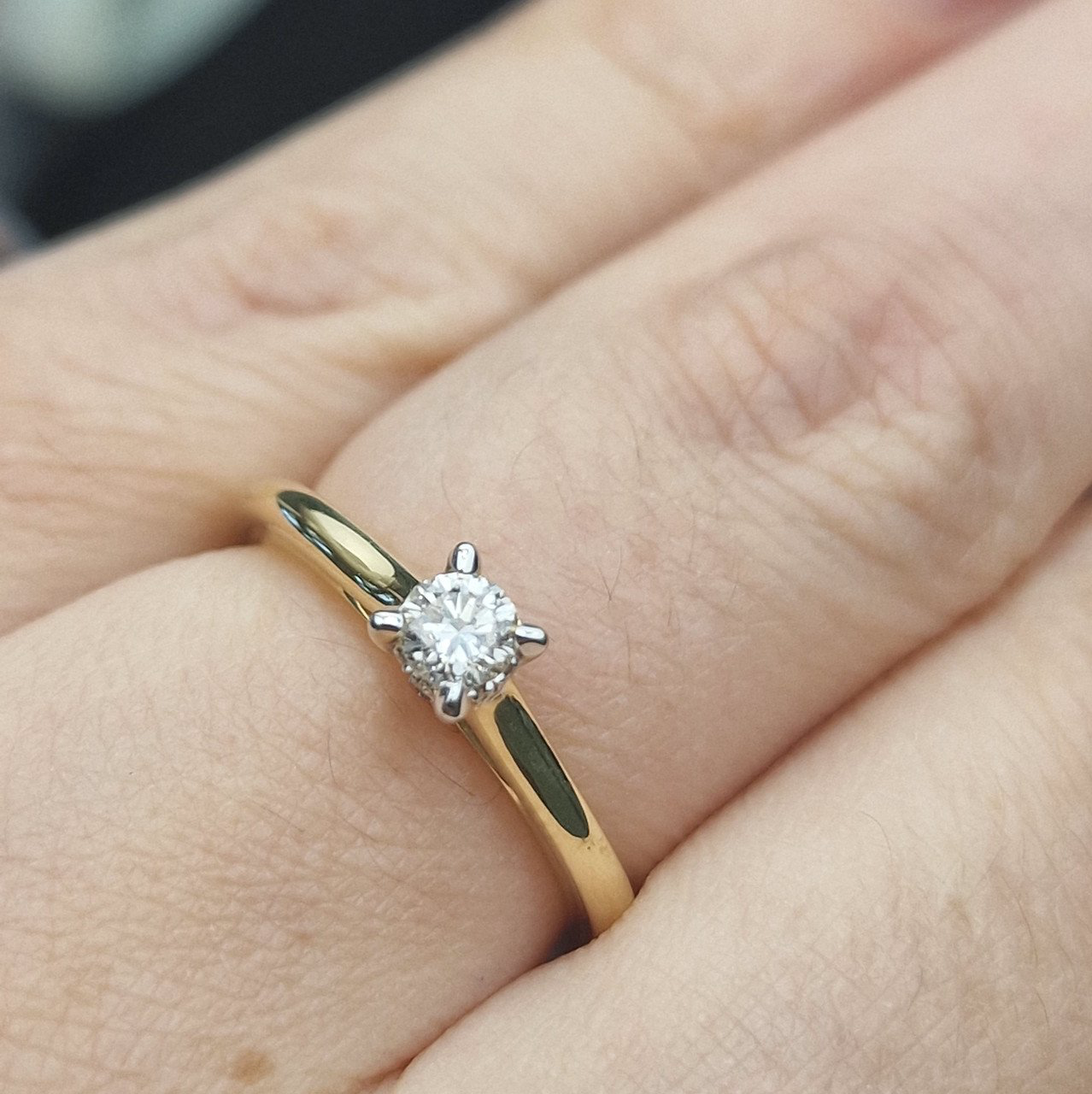 Кольцо Deimantas 104832565 16,5р 3,41гр 0,25ct. купить,NaN