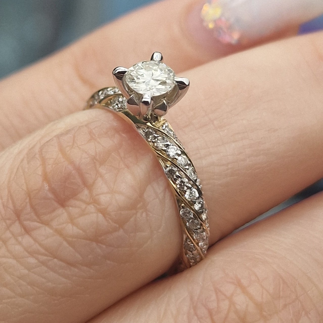 Кольцо Deimantas 104832656 16р 2,86гр 0,74ct. купить,NaN