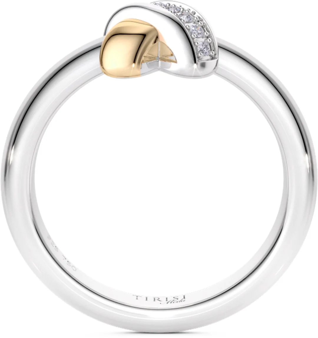 Кольцо Tirisi Kisses TM1138D(2T)/50 желтое золото 0.11гр, серебро 2.98гр 15.5р купить,130000