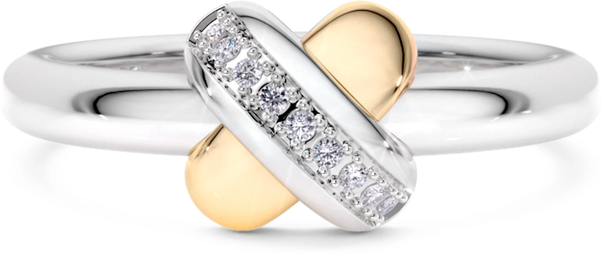 Кольцо Tirisi Kisses TM1138D(2T)/50 желтое золото 0.11гр, серебро 2.98гр 15.5р купить,130000